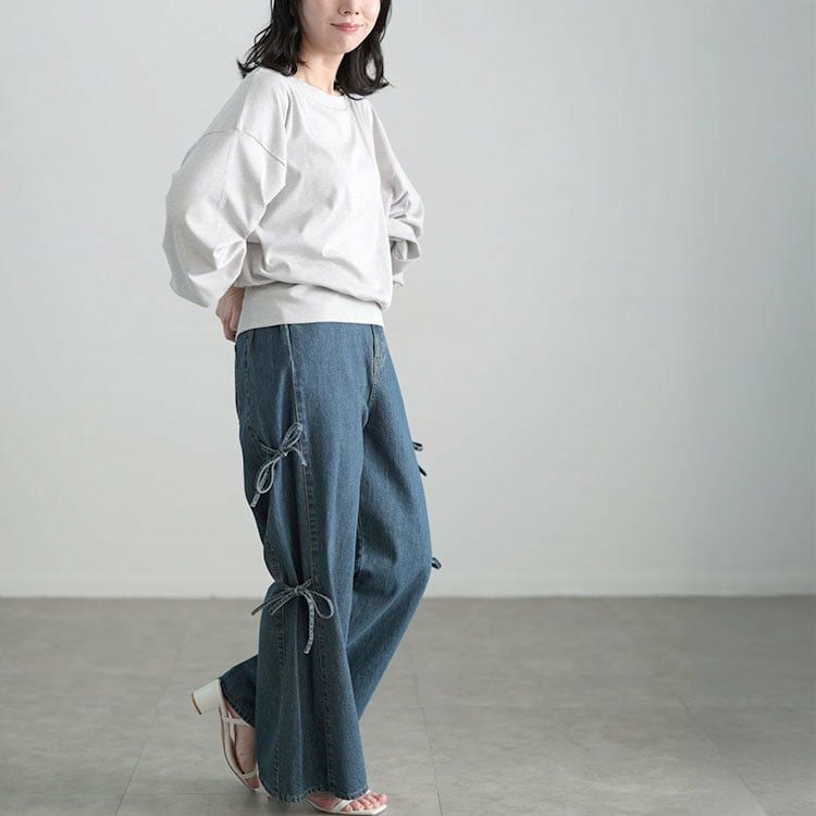 大きいサイズ レディース ワンショルダーラメプルオーバー