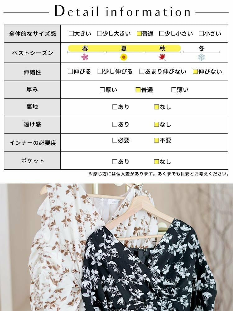 大きいサイズ レディース レトロフラワーウエストタックワンピース