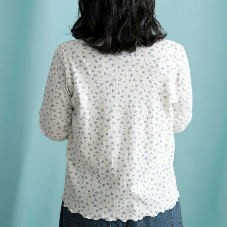 大きいサイズ レディース 小花柄メロウカーディガン＆キャミソール