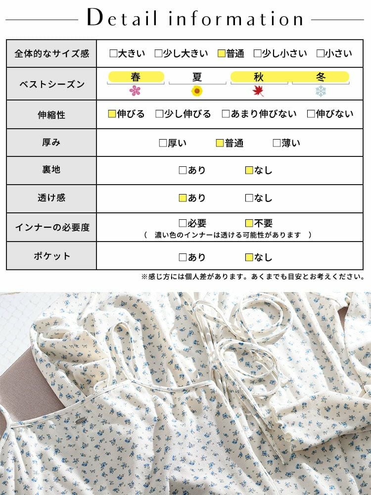 大きいサイズ レディース 小花柄メロウカーディガン＆キャミソール