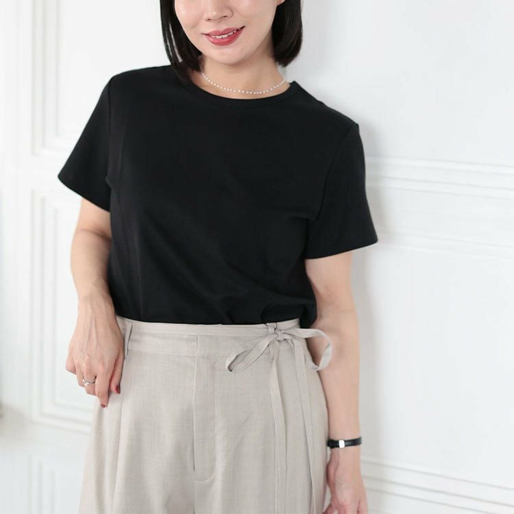 極美品 23区 大きいサイズ 44 フレア ゆったり カットソー Tシャツ イベントセール】 大きいサイズ レディース シルクタッチコットン