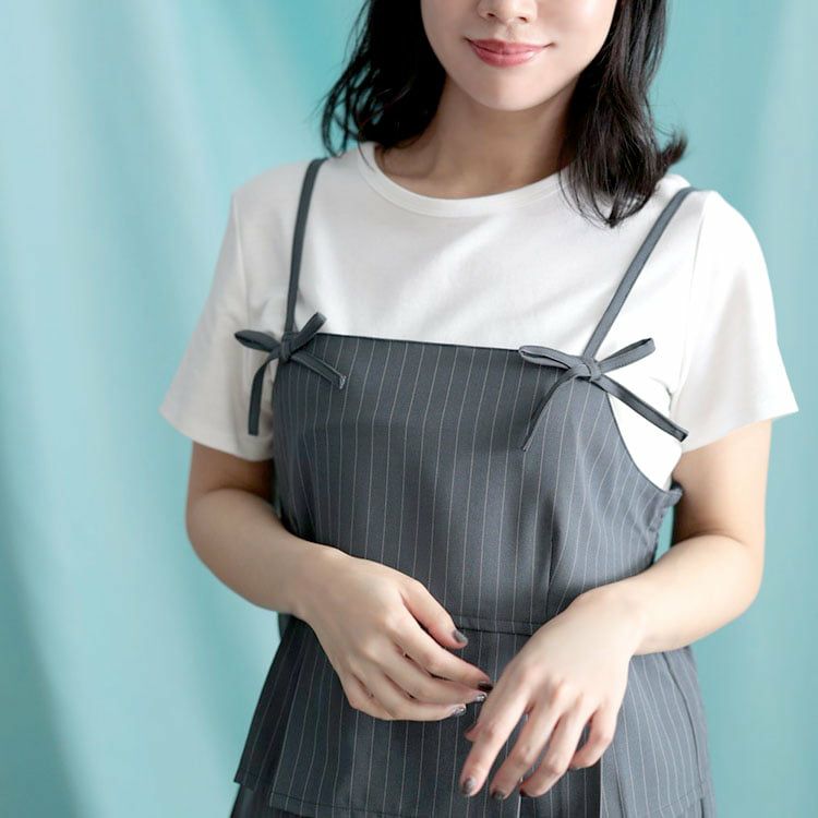 大きいサイズ レディース シルクタッチコットンナイロンTシャツ