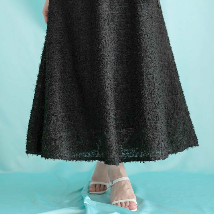 大きいサイズ レディース シャギー調サイドリボンキャミワンピース