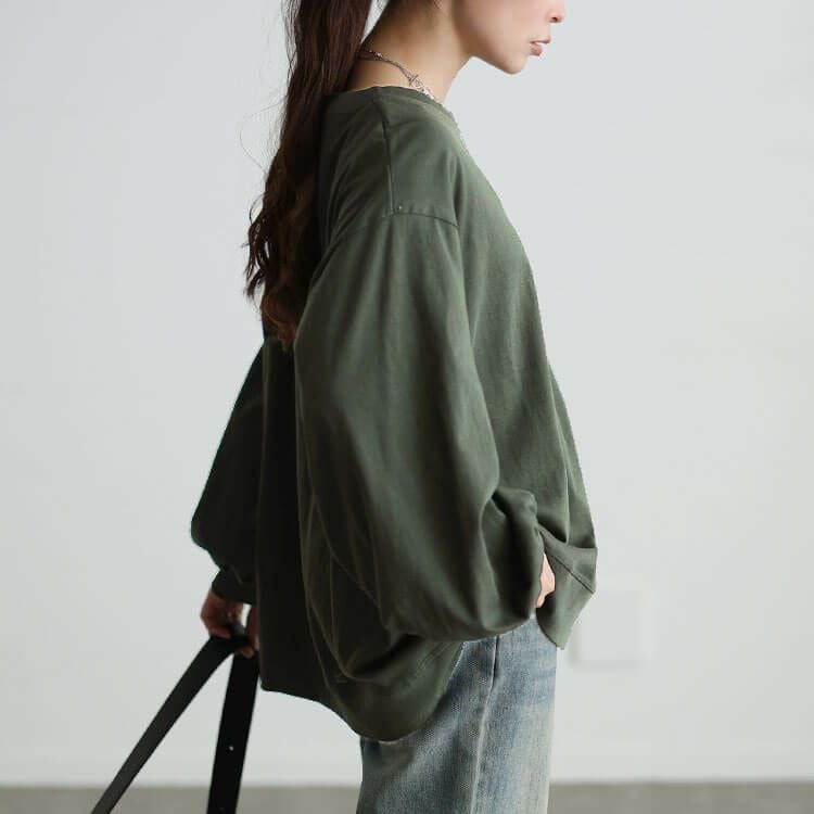 大きいサイズ レディース スラブオーバーサイズプルオーバー