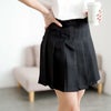 大きいサイズ レディース インナーパンツ付きプリーツミニスカート ブラック