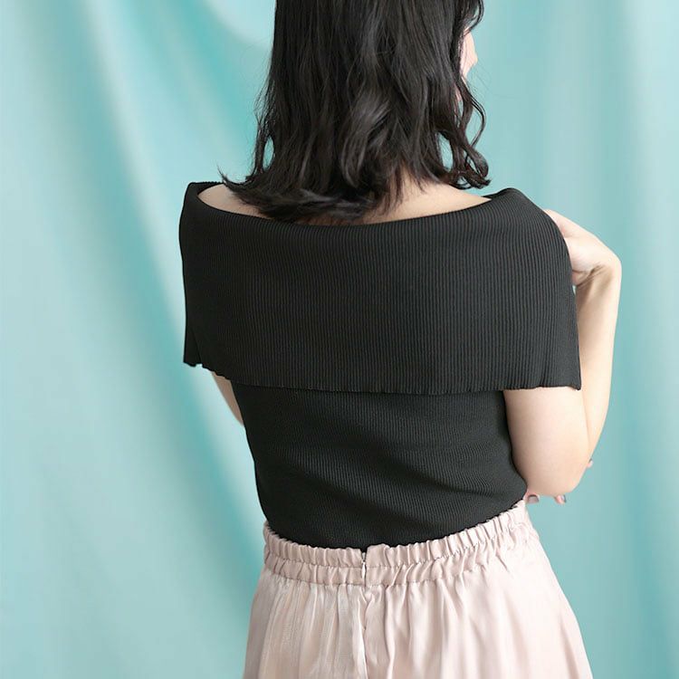 大きいサイズ レディース オフショルニットトップス