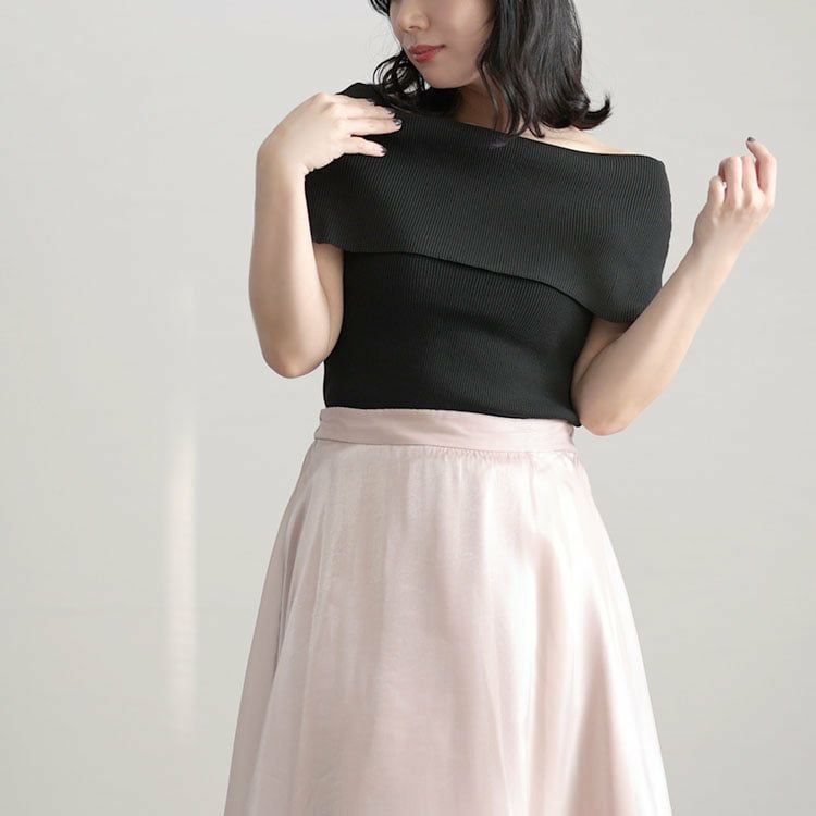 大きいサイズ レディース オフショルニットトップス