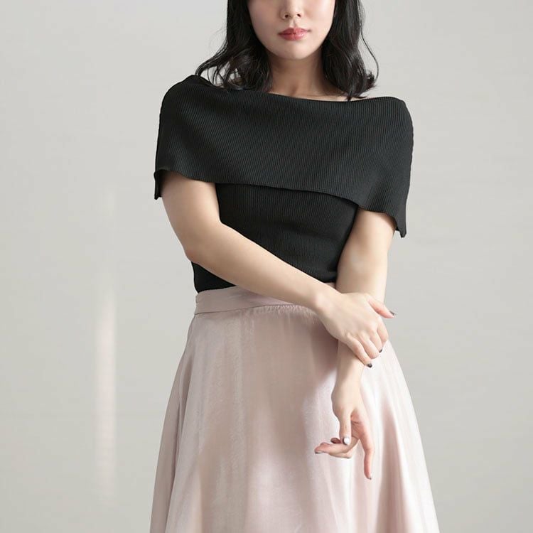 大きいサイズ レディース オフショルニットトップス