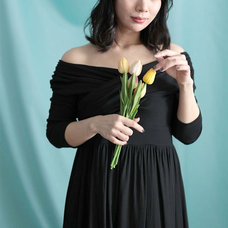 大きいサイズ レディース 2WAYカシュクールフレアワンピース