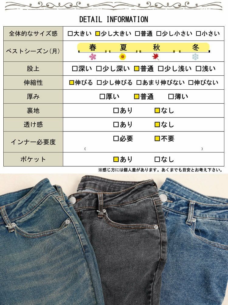 大きいサイズ レディース ユーズドライク加工ストレッチスキニーパンツ