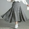 大きいサイズ レディース ギンガムチェック柄イレヘムスカート チェック柄