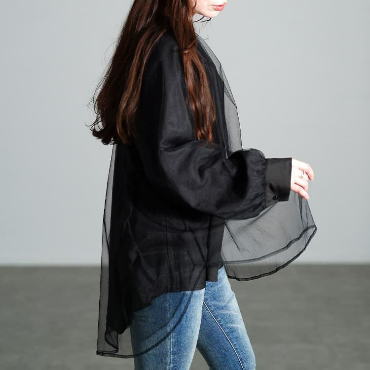 大きいサイズ レディース チュールレイヤードスキッパーチュニック