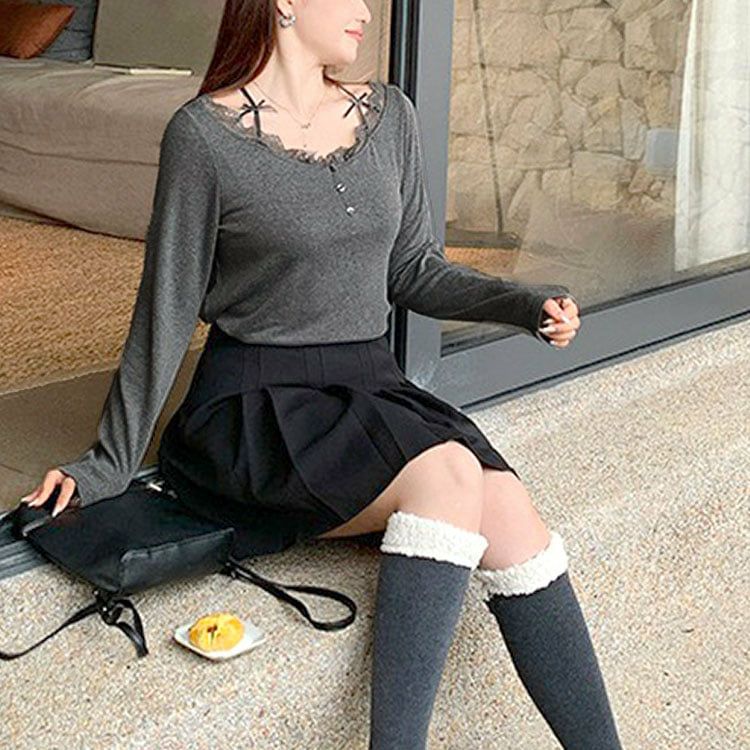 大きいサイズ レディース 肩紐リボンレーストップス