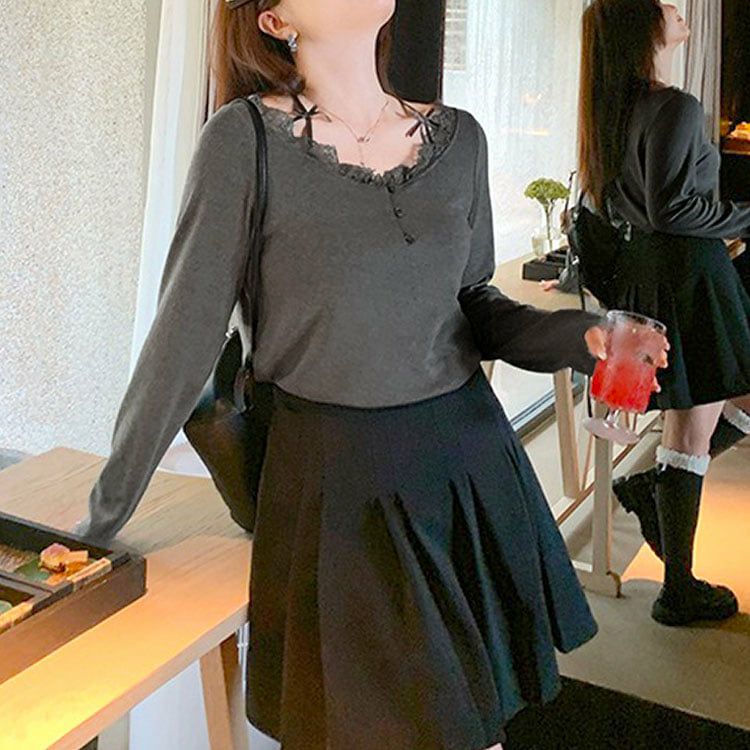 大きいサイズ レディース 肩紐リボンレーストップス