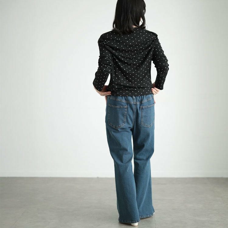 大きいサイズ レディース ドットオフショルプルオーバー