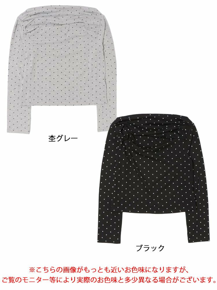 大きいサイズ レディース ドットオフショルプルオーバー