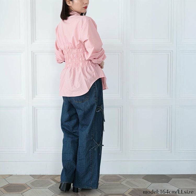 大きいサイズ レディース ブロードシャーリングシャツ