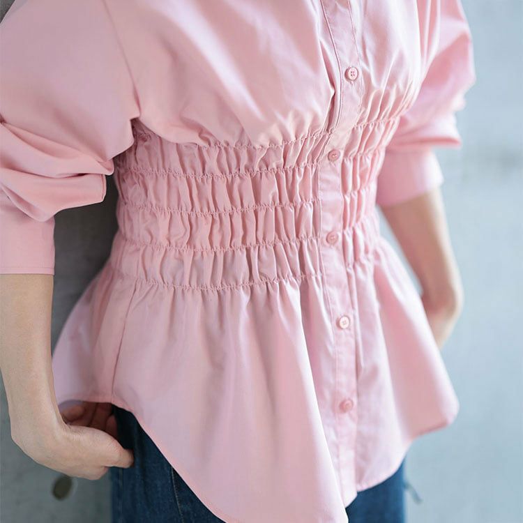 大きいサイズ レディース ブロードシャーリングシャツ