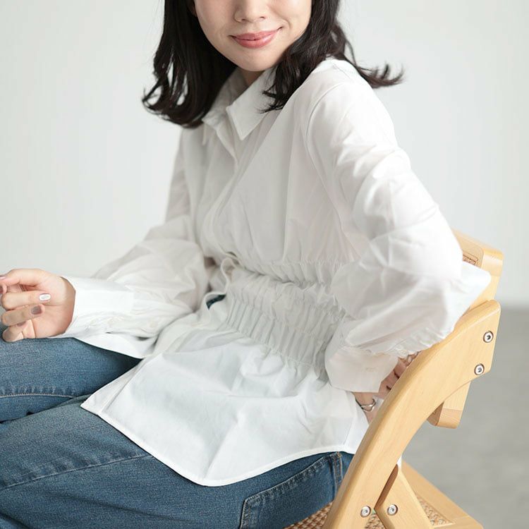 大きいサイズ レディース ブロードシャーリングシャツ