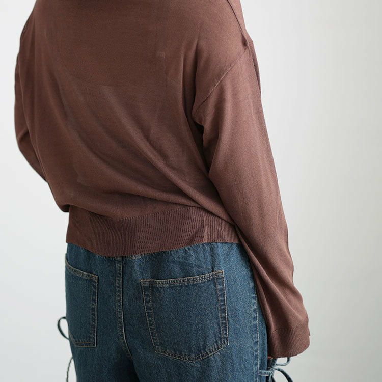 大きいサイズ レディース リネンライクシアーポロカーディガン