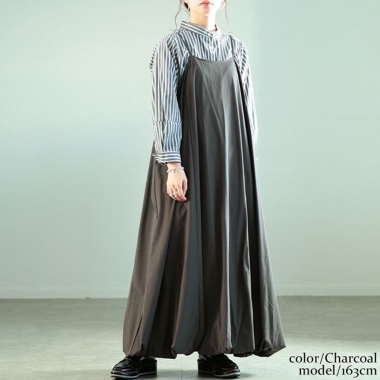 大きいサイズ レディース バルーンキャミソールワンピース