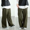大きいサイズ レディース 接触冷感ストレッチワイドパンツ カーキ