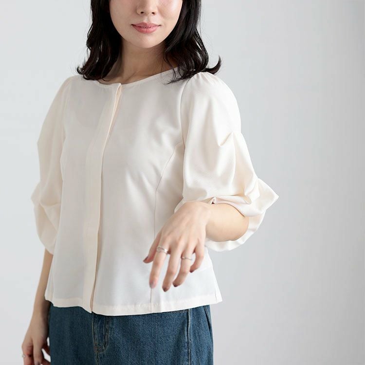 大きいサイズ レディース シアーシフォンブラウス