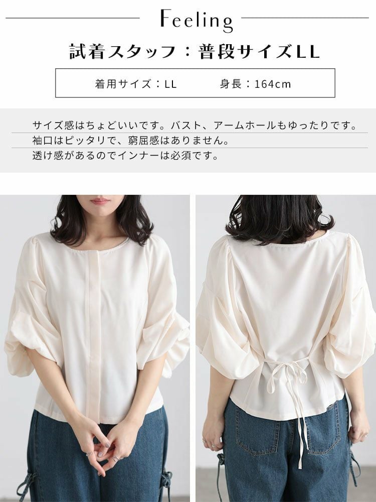 大きいサイズ レディース シアーシフォンブラウス