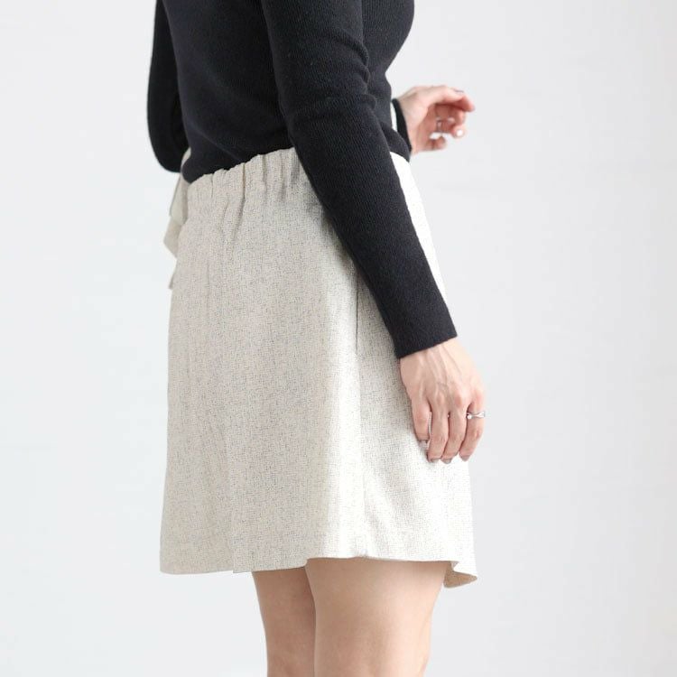 大きいサイズ レディース サマーツイードインナーパンツスカート