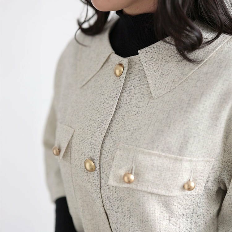 大きいサイズ レディース サマーツイードジャケット