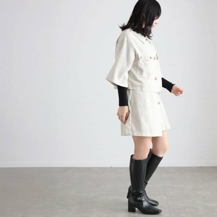 大きいサイズ レディース サマーツイードジャケット