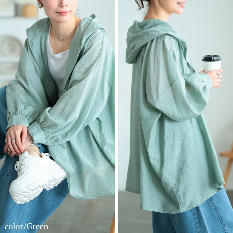 大きいサイズ レディース ストライプドビーパーカーシャツチュニック