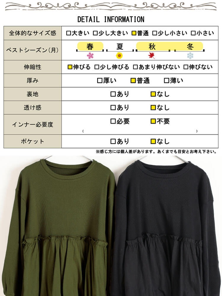 大きいサイズ レディース バルーンペプラムコットンプルオーバー