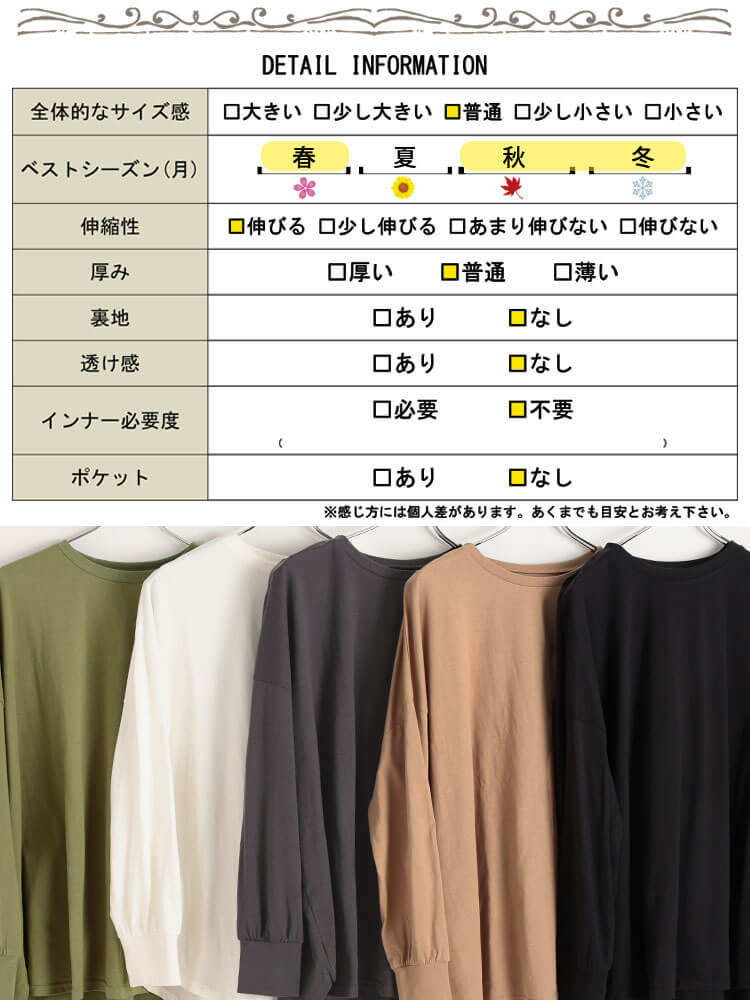 大きいサイズ レディース ラウンドヘムコットンプルオーバー