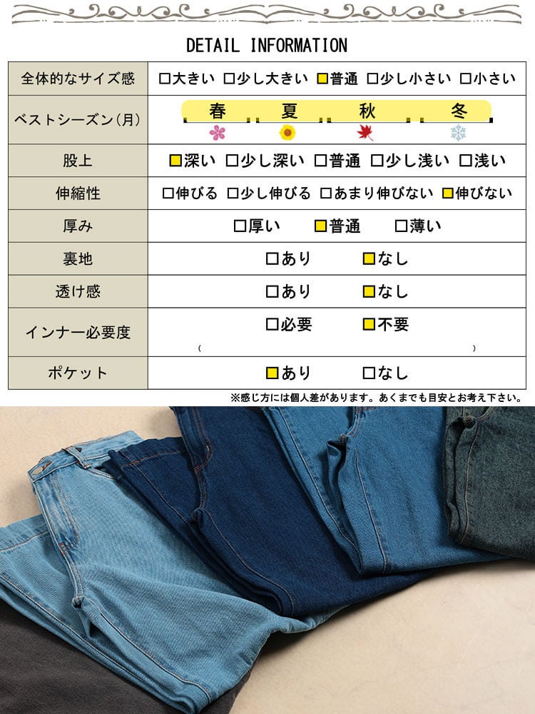 大きいサイズ レディース コットンデニムルーズワイドパンツ