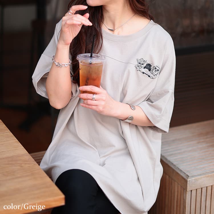 大きいサイズ レディース アニマルプリントコットンTシャツ