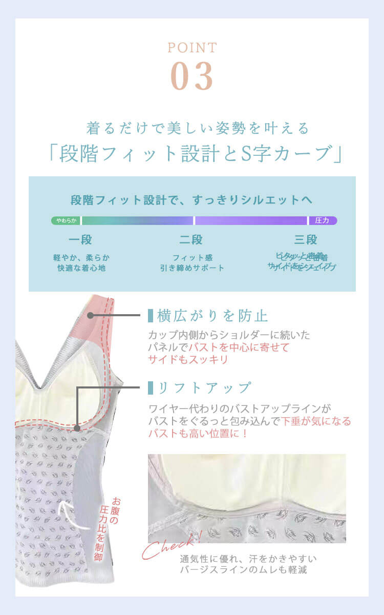 大きいサイズ レディース ブラカップ付き冷感メッシュインナー