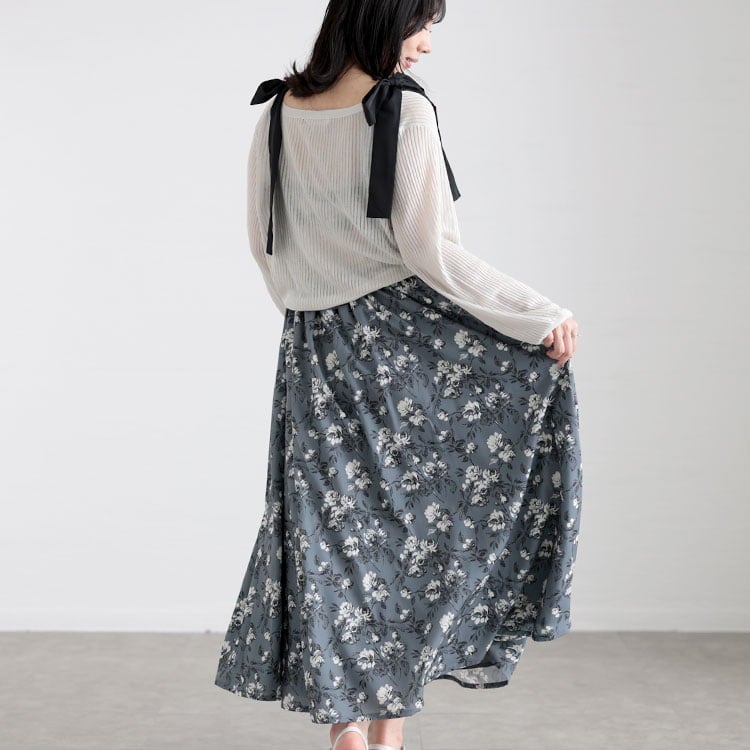 大きいサイズ レディース 透かしストライプカーディガン