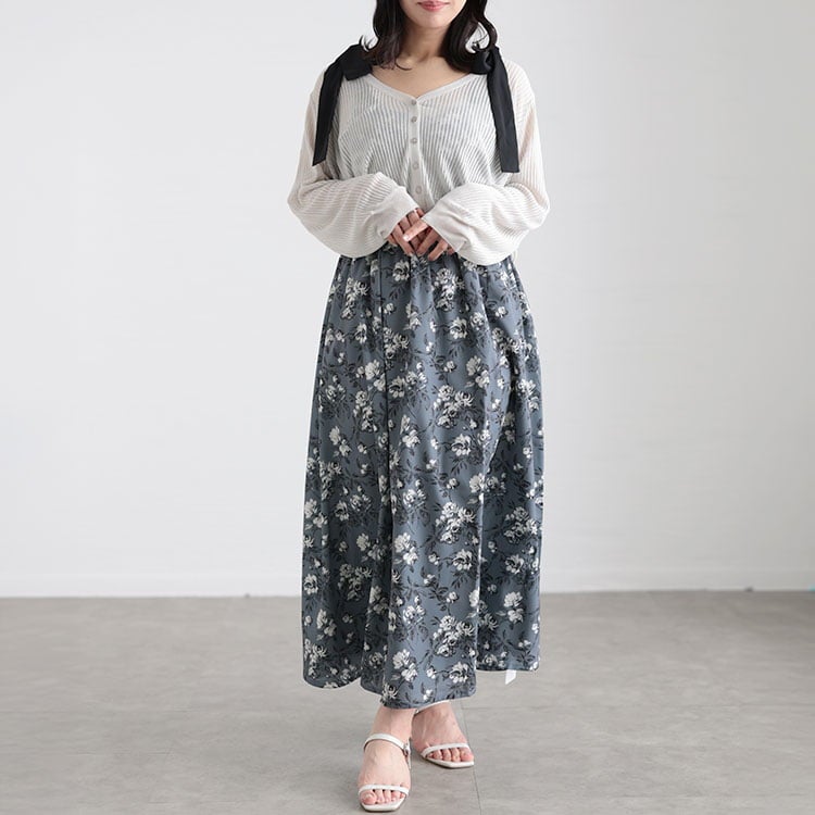 大きいサイズ レディース 透かしストライプカーディガン