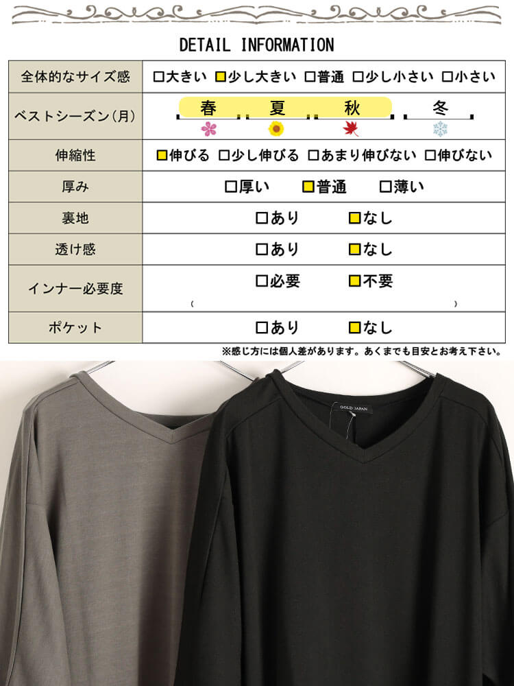 大きいサイズ レディース 後ろ異素材切り替えドルマンチュニック