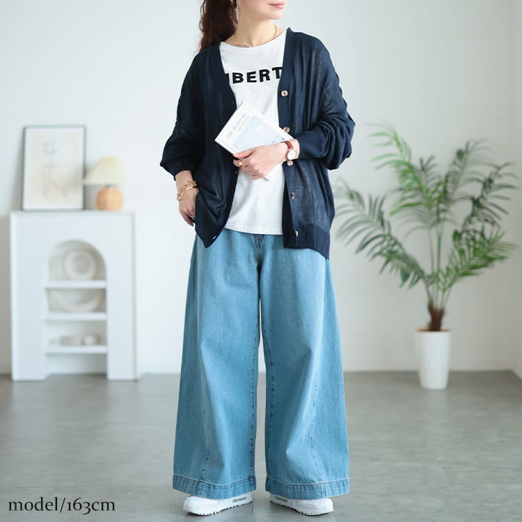 大きいサイズ レディース サマーニットドルマンカーディガン