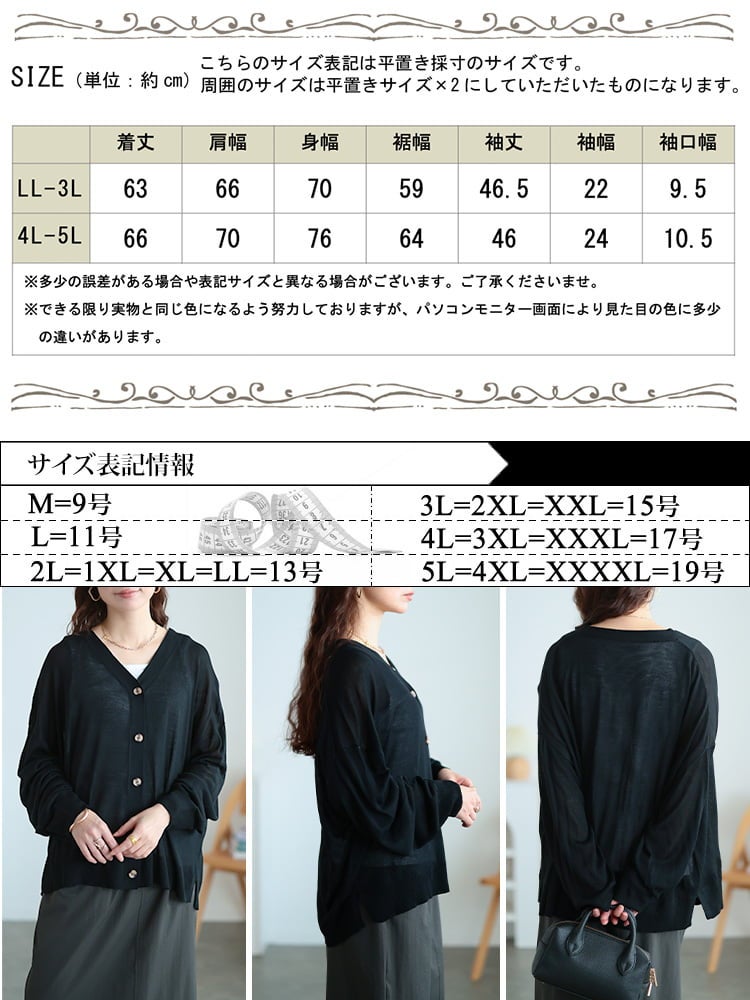 大きいサイズ レディース サマーニットドルマンカーディガン