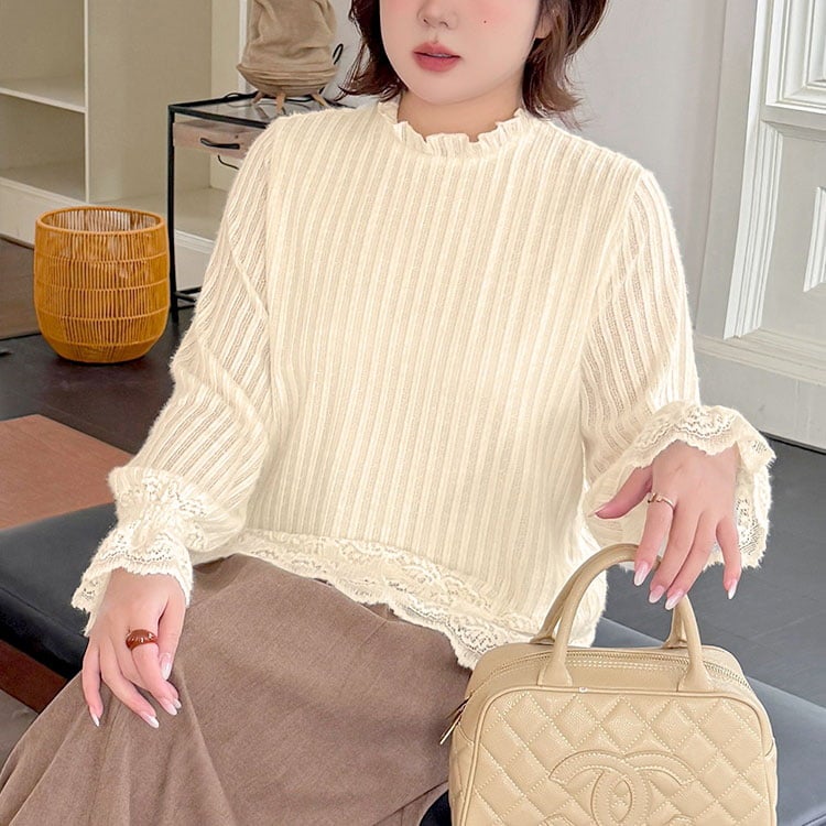 大きいサイズ レディース キャンディスリーブリブレーストップス