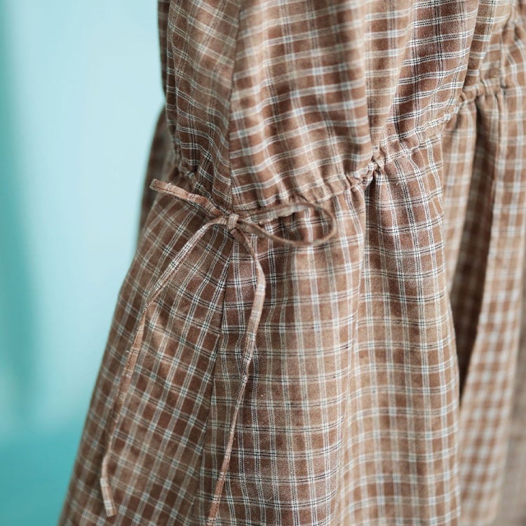 大きいサイズ レディース ドロストチェックティアードロングスカート