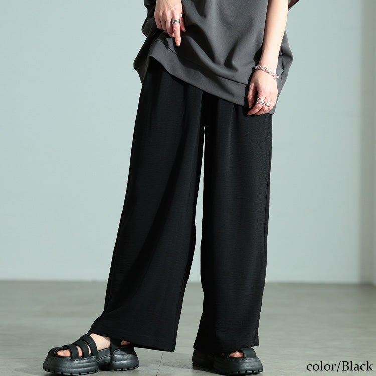 大きいサイズ レディース 冷感ワイドパンツ