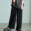 大きいサイズ レディース 冷感ワイドパンツ ブラック