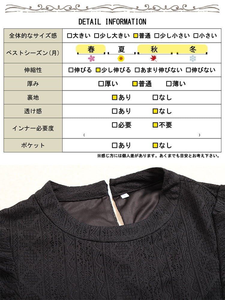 大きいサイズ レディース フリルショルダー幾何学柄レースブラウス