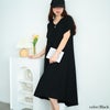 大きいサイズ レディース 吸水速乾＆UVカット肩タックワンピース ブラック