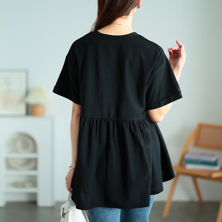 大きいサイズ レディース 吸水速乾＆UVカットペプラムプルオーバー