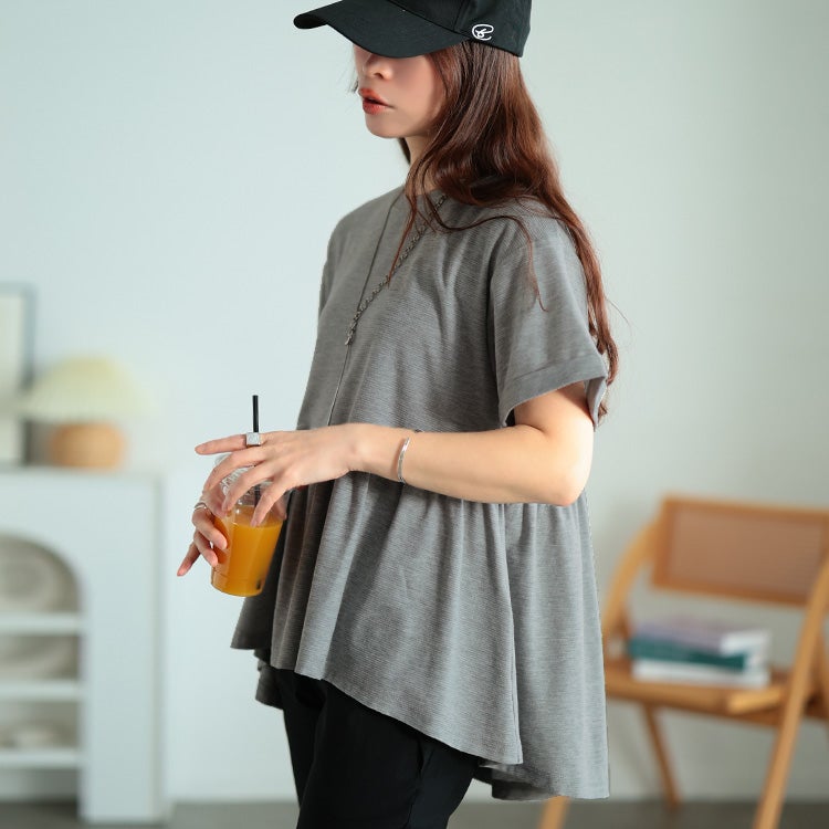 大きいサイズ レディース 吸水速乾＆UVカットペプラムプルオーバー